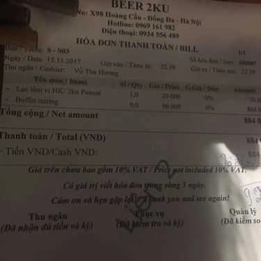 Tổng hợp- Quán Nhậu Beer 2Ku - X98 Hoàng Cầu