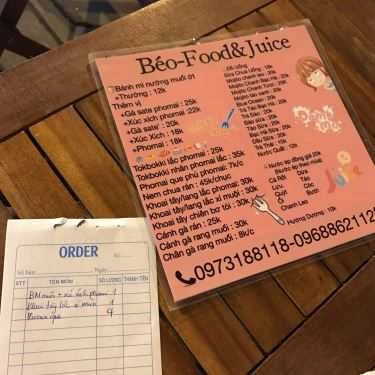 Thực đơn- Ăn vặt Béo - Food & Juice