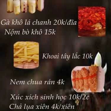 Thực đơn- Bếp Vân Phương - Các Món Ăn Vặt
