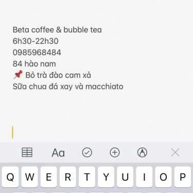 Thực đơn- Betta - Coffee & Bubble Tea