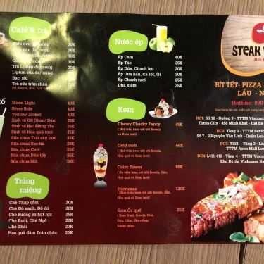 Thực đơn- Nhà Hàng Bít Tết Ngon Steak Way - AEON Mall Long Biên