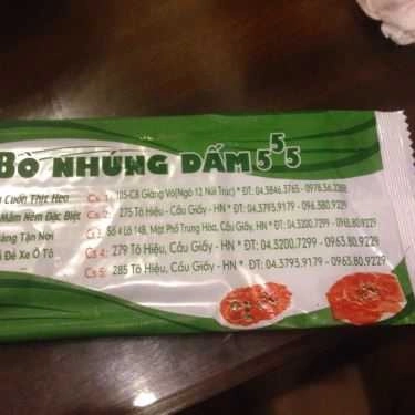 Tổng hợp- Nhà Hàng Bò Nhúng Dấm 555 - Tô Hiệu