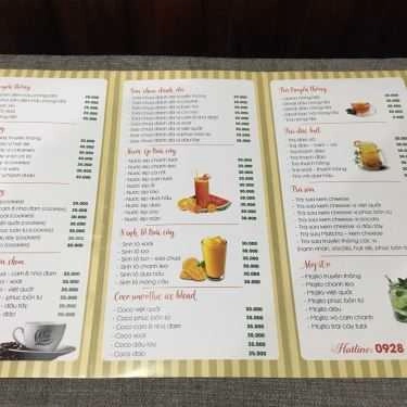 Thực đơn- Bống Béo Ị - Coffee & Tea