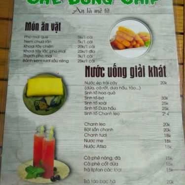 Thực đơn- Ăn vặt Chè Vân Phố Cổ