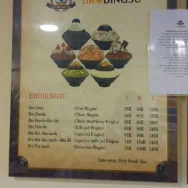 Thực đơn- Cafe Brobingsu - Nguyễn Phong Sắc