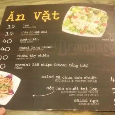 Thực đơn- Quán Nhậu Bromance & Beer