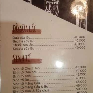 Thực đơn- Brother Coffee