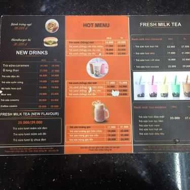 Thực đơn- Cafe Bubble Tea - Trà Sữa Trân Châu Đài Loan