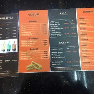 Thực đơn- Cafe Bubble Tea - Trà Sữa Trân Châu Đài Loan
