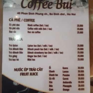 Tổng hợp- Bùi Cafe - Phan Đình Phùng