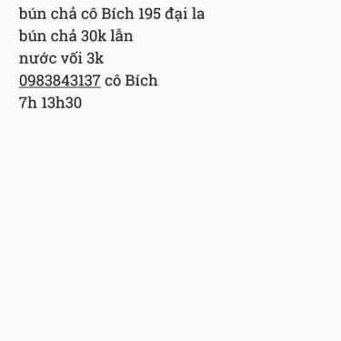 Tổng hợp- Ăn vặt Cô Bích - Bún Chả