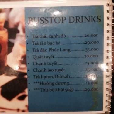 Thực đơn- Busstop Coffee & Cakes - Thành Công