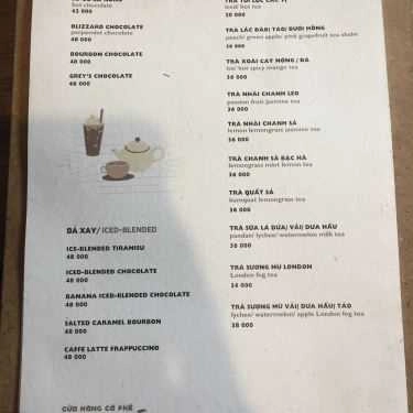 Thực đơn- Cà Phê Hai Bốn