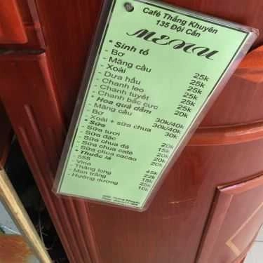 Thực đơn- Thắng Khuyên Cafe