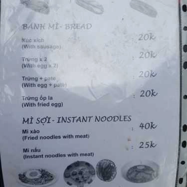 Thực đơn- Cafe 32 Châu Long