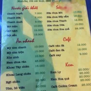 Thực đơn- Cafe 42s - Trà Đào & Ăn Vặt