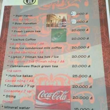 Thực đơn- Cafe 88 - Nguyễn Văn Tố