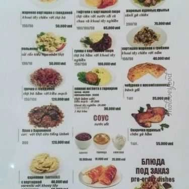 Thực đơn- Cafe Berezka - Russian & Ukrainian Cuisine