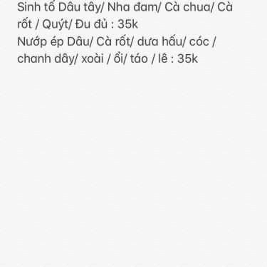 Thực đơn- Bin Cafe - KĐT Việt Hưng