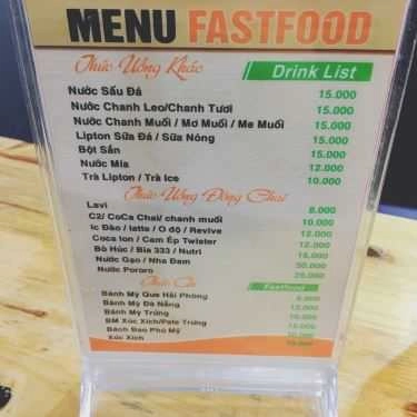 Thực đơn- Cafe Fastfood - Big C Thăng Long