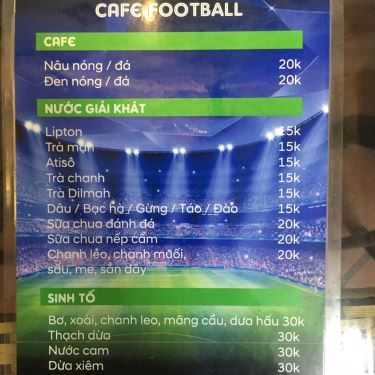 Thực đơn- Football Cafe