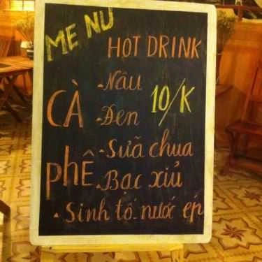 Thực đơn- Giao Cafe