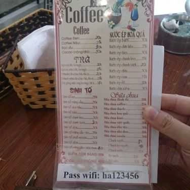 Thực đơn- Hà Coffee