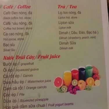 Thực đơn- Hằng Coffee - Giảng Võ