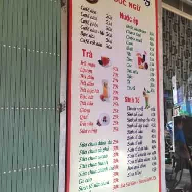 Thực đơn- Hồng Cafe - Đốc Ngữ