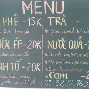 Thực đơn- Cafe Kiều
