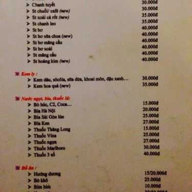 Thực đơn- Lucky Luck Cafe