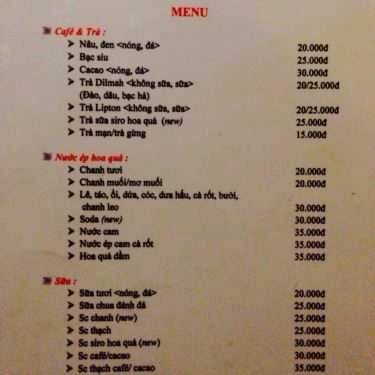 Thực đơn- Lucky Luck Cafe