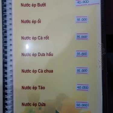 Thực đơn- Mai Linh Cafe - Khách Sạn Mùa Xuân