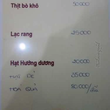 Thực đơn- Mai Linh Cafe - Khách Sạn Mùa Xuân