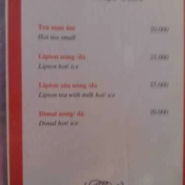 Thực đơn- Mộc Cafe - Hàng Đậu