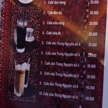 Thực đơn- Romantic - Cafe, Trà, Kem & Nước Hoa Quả