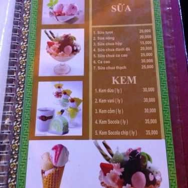 Thực đơn- Romantic - Cafe, Trà, Kem & Nước Hoa Quả