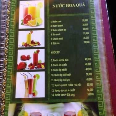 Thực đơn- Romantic - Cafe, Trà, Kem & Nước Hoa Quả