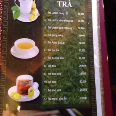 Thực đơn- Romantic - Cafe, Trà, Kem & Nước Hoa Quả