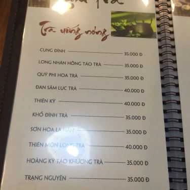 Thực đơn- Cafe Sách Đông Tây - Lê Văn Thiêm