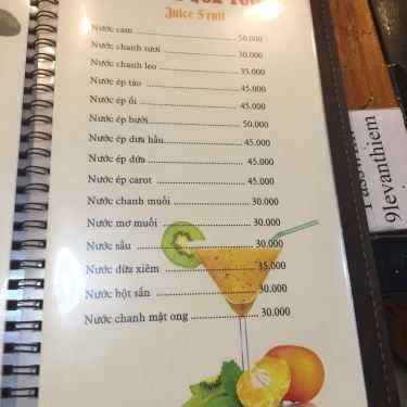Thực đơn- Cafe Sách Đông Tây - Lê Văn Thiêm