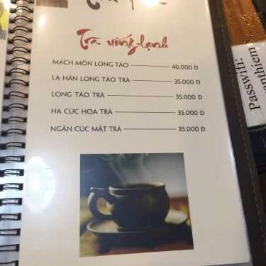 Thực đơn- Cafe Sách Đông Tây - Lê Văn Thiêm
