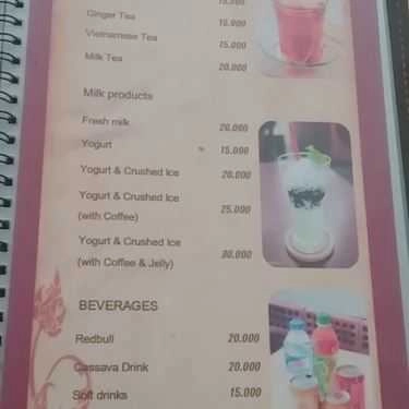 Thực đơn- TH Jubilant Cafe