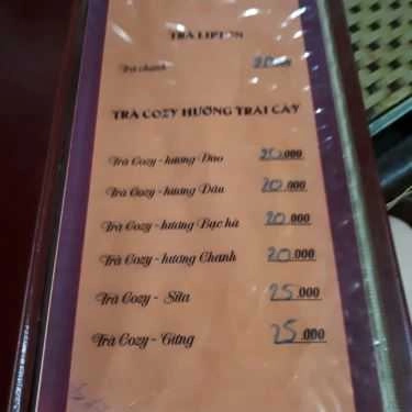 Thực đơn- Trang Cafe - Tôn Thất Tùng