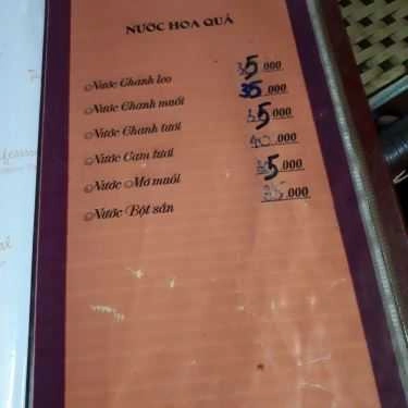 Thực đơn- Trang Cafe - Tôn Thất Tùng