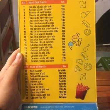 Thực đơn- Ăn vặt Cẩm Thạch - Chè & Caramen Các Loại