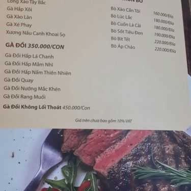 Thực đơn- Nhà Hàng Cánh Buồm Restaurant - Hải Sản Các Món