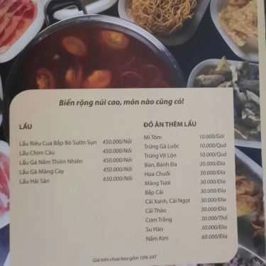 Thực đơn- Nhà Hàng Cánh Buồm Restaurant - Hải Sản Các Món