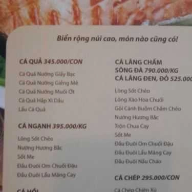 Thực đơn- Nhà Hàng Cánh Buồm Restaurant - Hải Sản Các Món