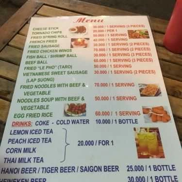 Thực đơn- Ăn vặt Chân Gà Sả Ớt & Nem Khoai Rán - Tạ Hiện